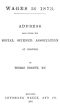 [Gutenberg 64469] • Wages in 1873 · Address read before the Social Science Association at Norwich